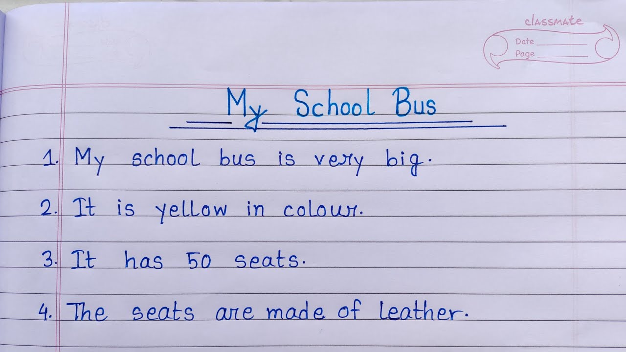 10 Lines Essay On My School Bus | Essay On My School Bus In English | My School Bus