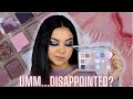 Huda Beauty ROSE QUARTZ EYESHADOW PALETTE Swatches &amp; Try-on | Medium skin tone Review + Look