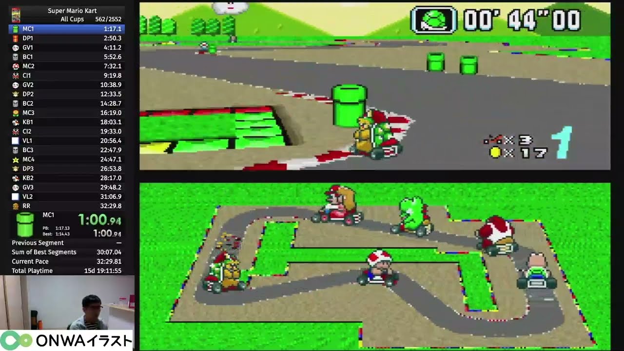スーパーマリオカート「マリオサーキット1」の攻略・タイムアタック