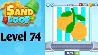 Sand loop level  74 solution and walkthrough for gameplay 