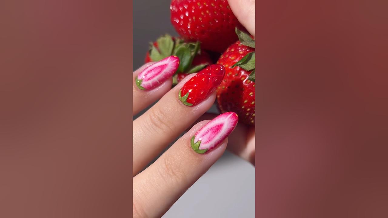 π just a girlie w/ strawberry tips π #nails #nailart #nailpolish #naildesign π just a girlie w/ strawberry tips π #nails #nailart #nailpolish #naildesign