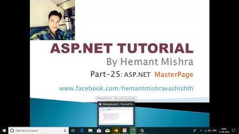 MasterPage in asp.net in Hindi By Hemant Mishra Part 25