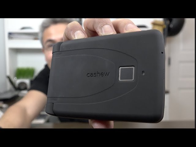 Billetera del futuro con Lector huella dactilar el primero Cashew Smart Wallet - YouTube