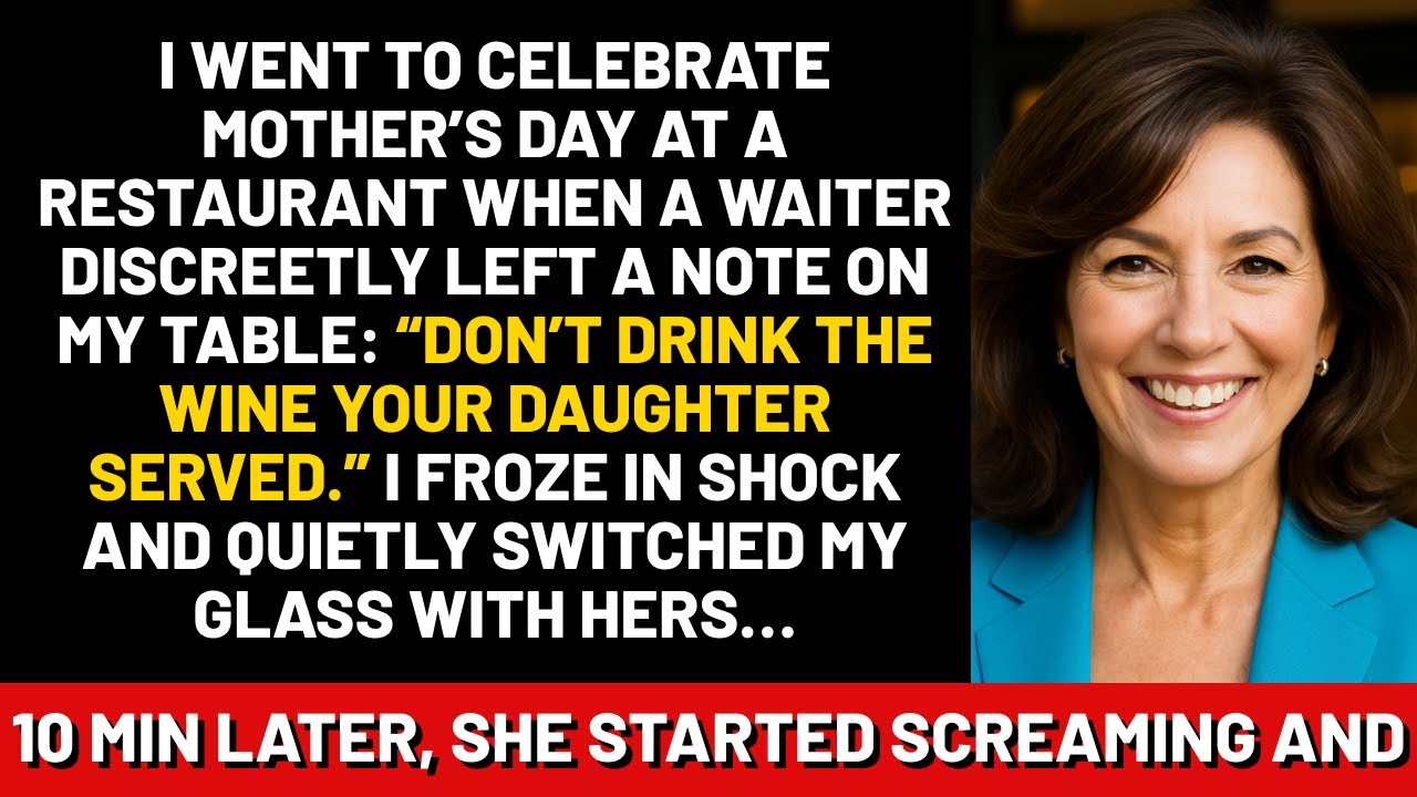 I went to celebrate Mother’s Day at a restaurant when a waiter discreetly left a note on my table...