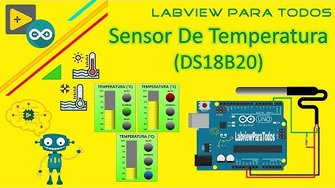 Sensor de Temperatura DS18B20//Termómetro Resistente a Líquidos con Labview y Arduino
