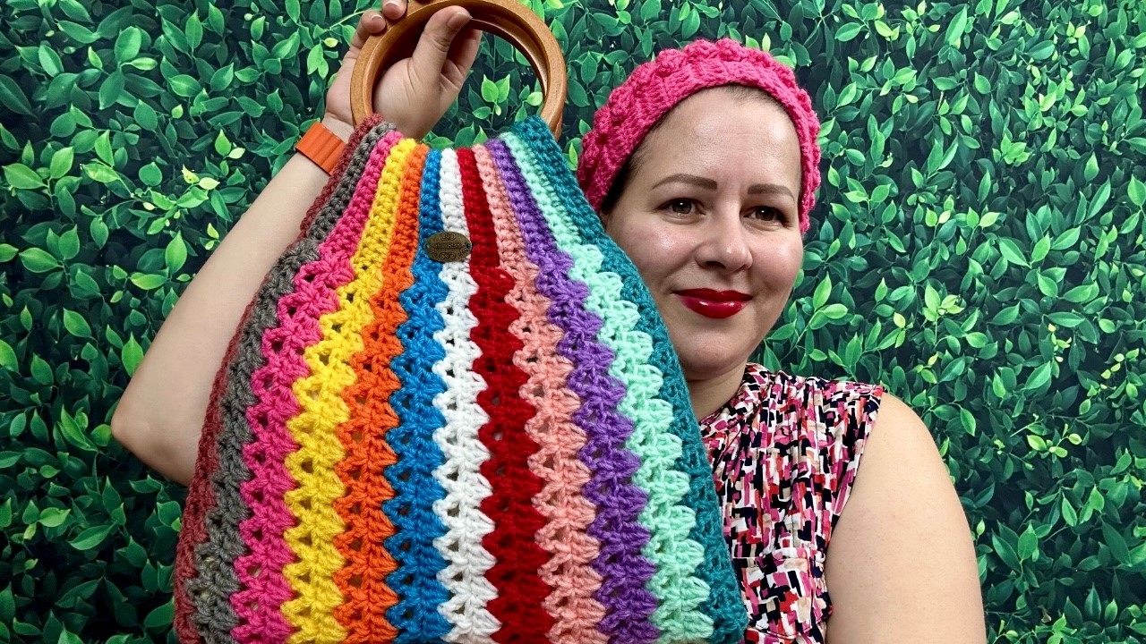 BOLSO CON SOBRAS DE LANA PASO A PASO