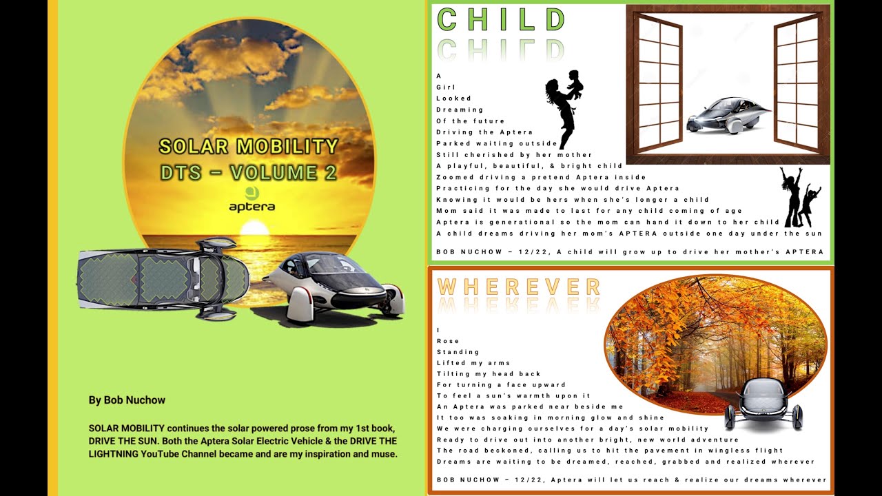 Reading CHILD and WHEREVER from my book SOLAR MOBILITY