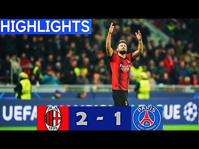 Milan vs PSG 2-1 • Champions League 2023/24 • Leao Goals & Highlights in Lego  Football (Paris Milan) 