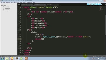 Tutorial CRUD PHP dan MYSQLI (Menampilkan dari database data pada tabel)
