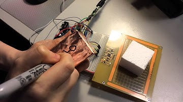 Ladyada calibrates a 3D gesture sensor