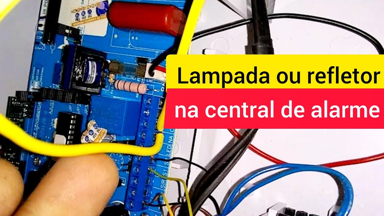 Como ligar refletor ou lâmpada a central de alarme - YouTube