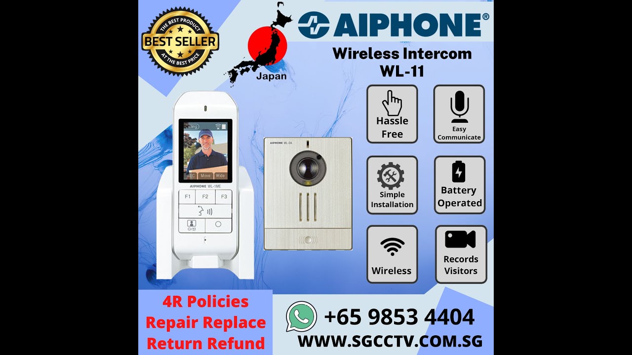 Aiphone WL-11 Wireless Video Intercom Set - Certified