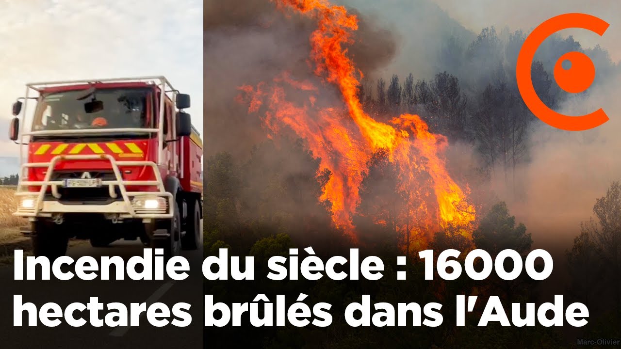 Incendie du siècle : 16000 hectares brûlés dans l'Aude dans un méga feu de forêt