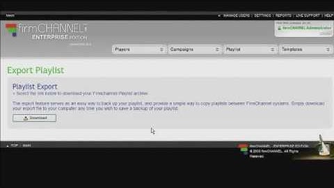 firmCHANNEL - Import / Export Media