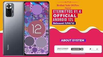 Costum Rom Redmi Note 10 Pro - EternityOS v1.4 - OFFICIAL | Android 12L | UWAIS CHANNEL