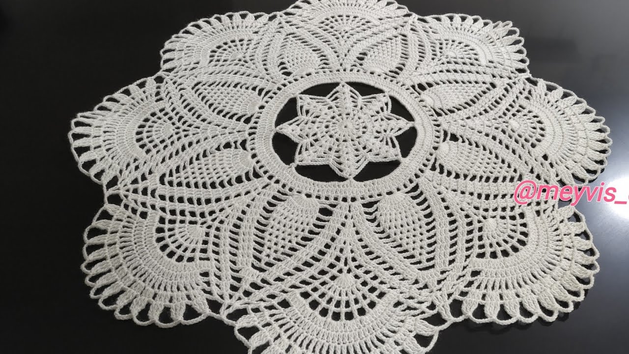 Centro de mesa a crochet paso a paso (Modelo N° 30)| tapete a crochet facil #crochet