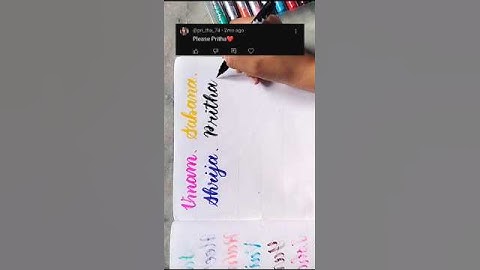 Pritha🖤.....write your name in comment box....#calligraphy #youtubeshorts #shorts #tutorial #doms
