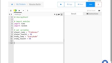 Monster Battle 1 (Python) - Setting Up