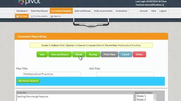 Merge Maps in Curriculum Mapping