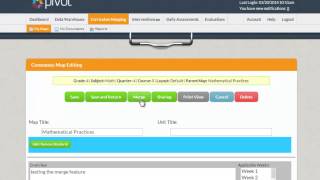 Merge Maps in Curriculum Mapping