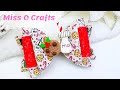 Cookies and Milk for Santa Hair Bow Tutorial  / How To Make Faux Leather Hair Bows | Miss O Crafts