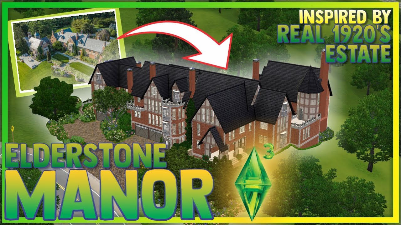 Building a HUGE MANSION inspired by a real 1920's estate! | Sims 3 Speed-build w/ no commentary