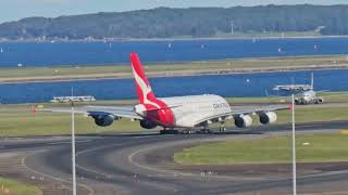 Qantas A380 departing Sydney Kingsford Smith