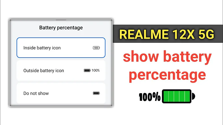 How To Show Battery Percentage in Realme 12x 5G | Realme 12x 5G Battery Percentage Setting