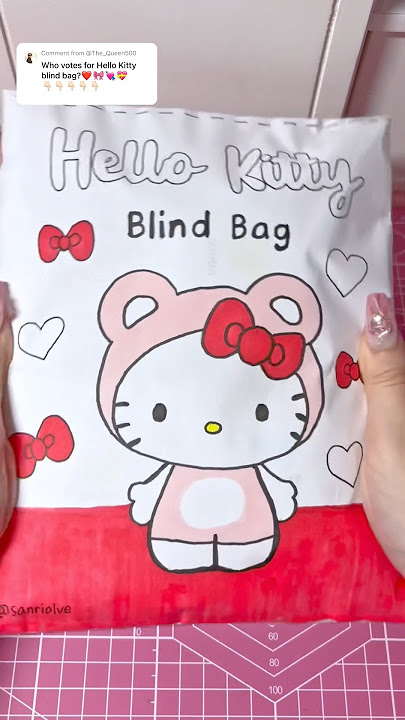 hello kitty blind bag! 🎀 #sanrio #unboxing #asmr #hellokitty#diy #craft #papercraft #kawaii #shorts