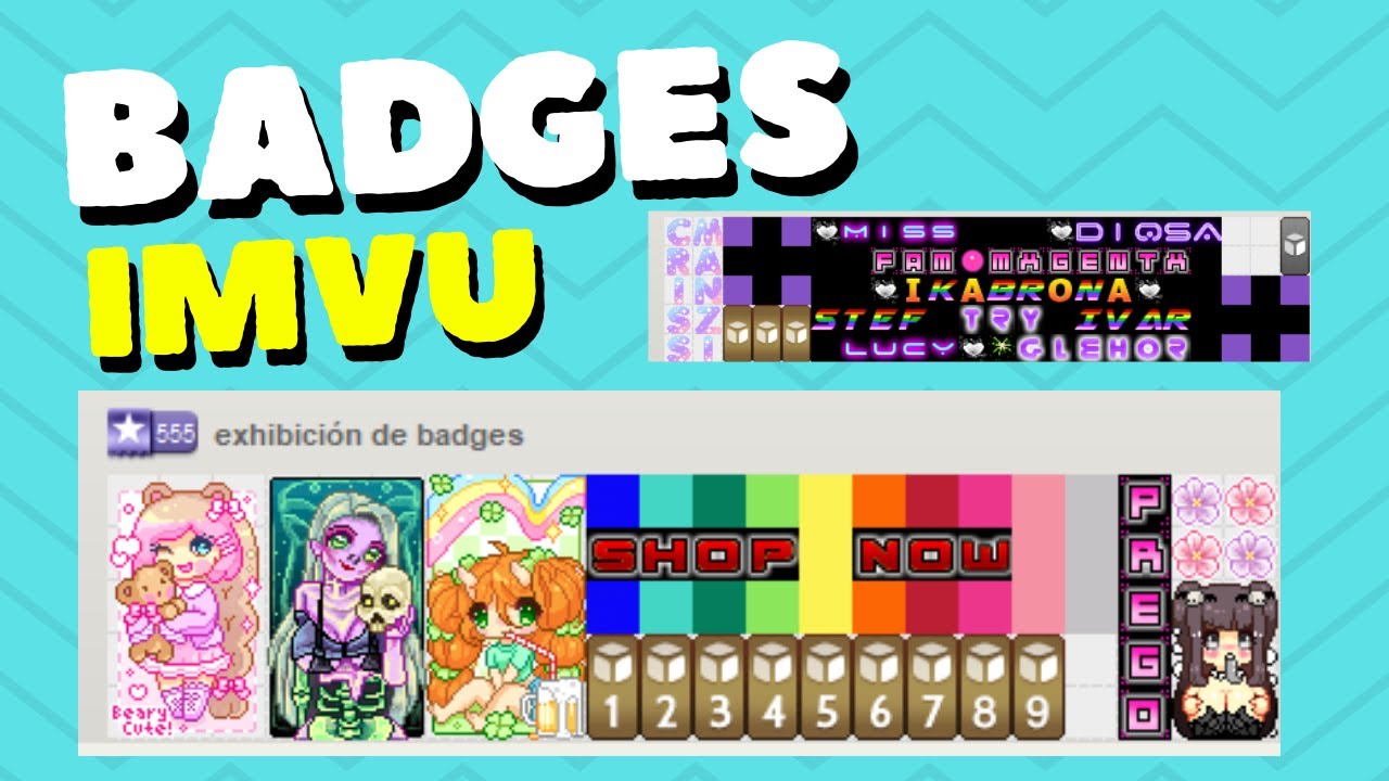 IMVU: How to BUY Badges and Stickers ( Be careful buying badges! Make sure  they are a badge ) 