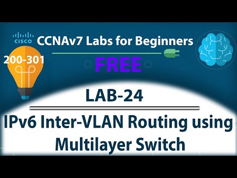 IPv6 Inter VLAN Routing using Multilayer Switch - Lab24 | Free CCNA 200-301 Lab Course