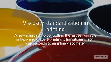 Replacing efflux cups with inline viscometers | Viscosity standardization in printing | Rheonics