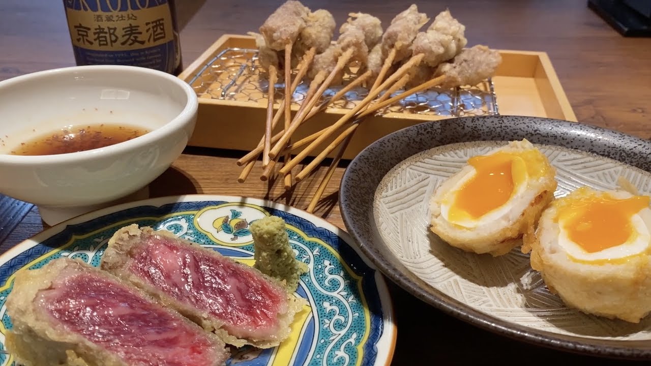 Sushi Sake Tempura - KYOTO GATTEN - in Kyoto 酒と肉天ぷら 勝天 京都