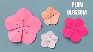 Easy Paper Plum Blossom Flower | How to make easy paper Plum Blossom at home