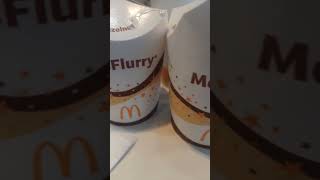 Enjoying Cool Oreo McFlurry on a Hot Summer Day! 🌞🍦🧊  #mcflurry #icecream #shorts