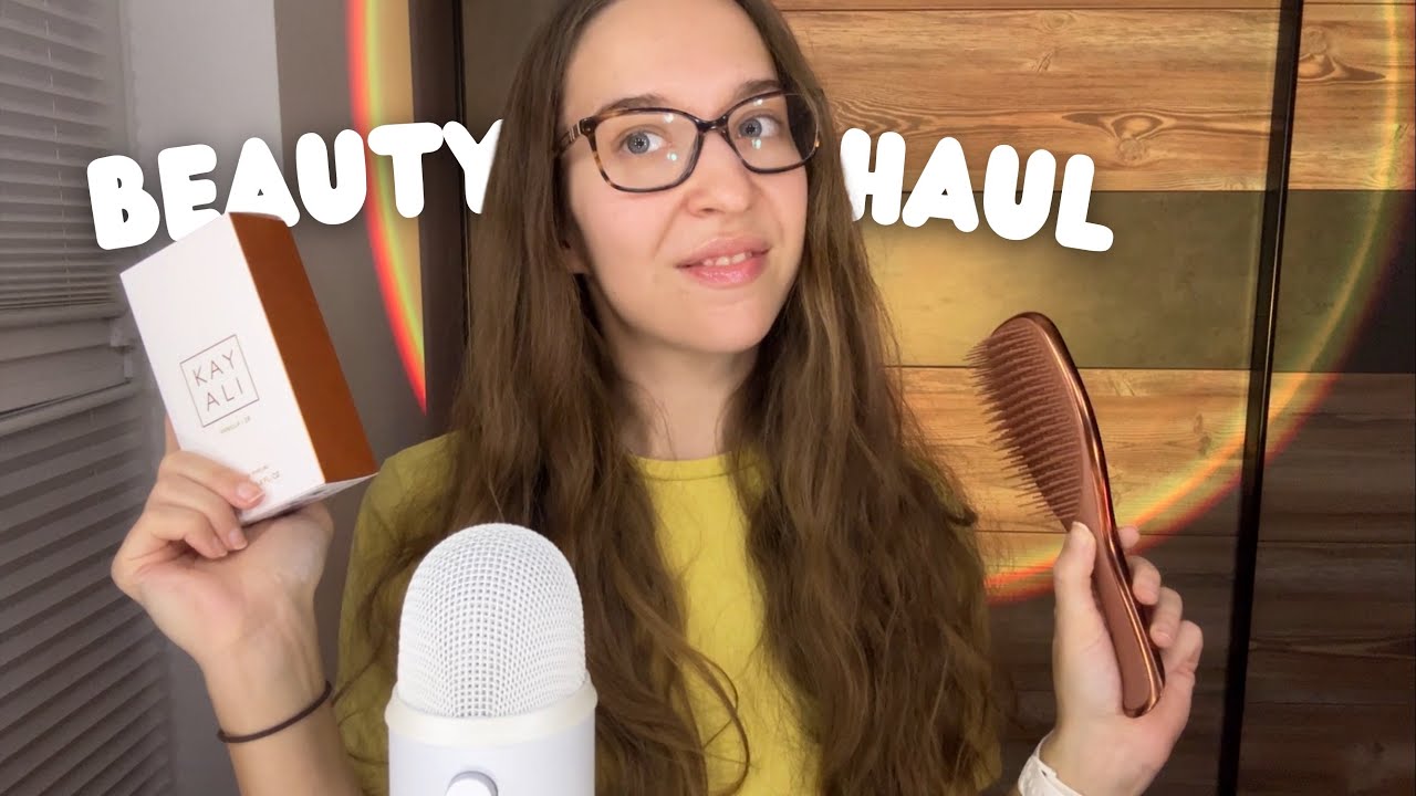 ASMR Beauty Haul 💛✨ | Makeup, Hair Care, Perfumes (Tapping, Scratching, Whispering Ramble)