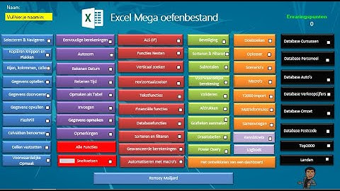 Excel MEGA oefenbestand - Macro