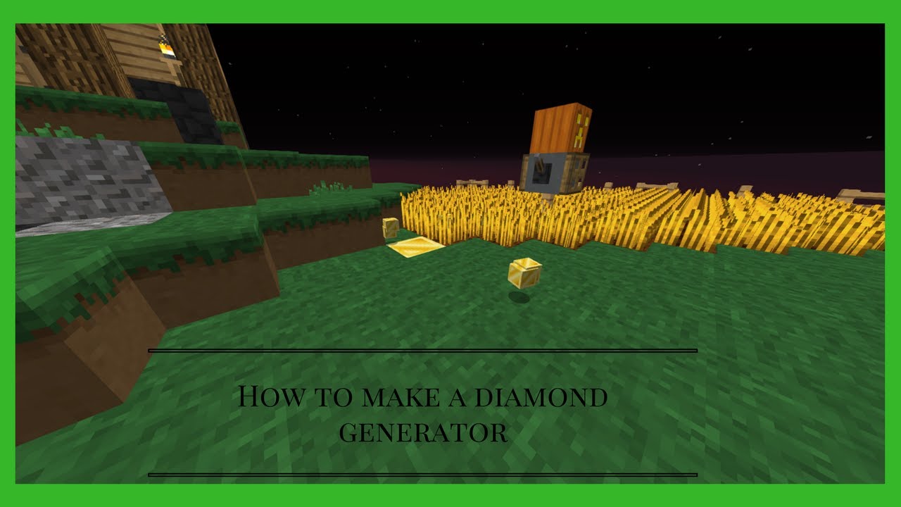 how to make a diamond generator tutorial for 1.8.8