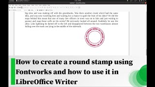 How to create a round stamp using Fontworks and how to use it in LibreOffice Writer screenshot 2