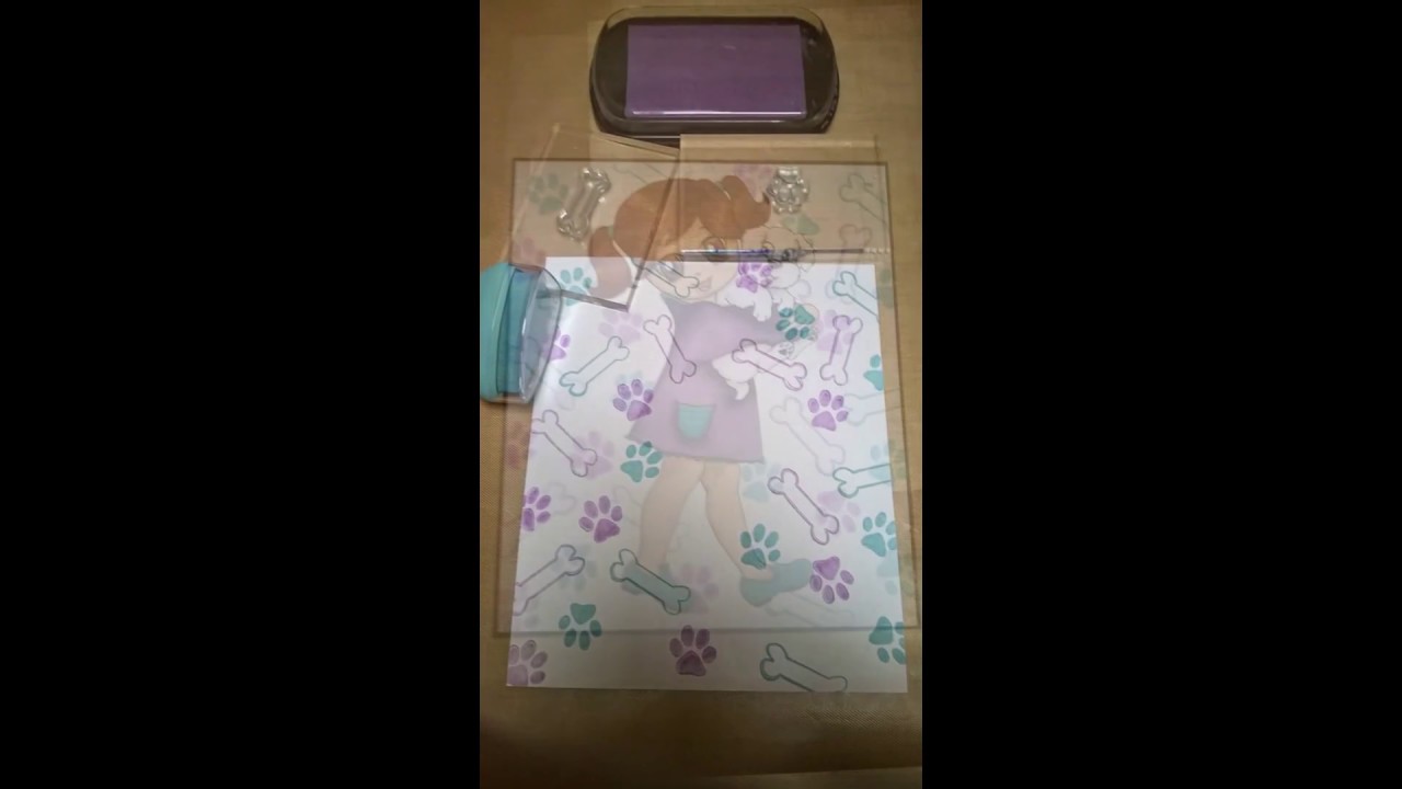 Card made with a digi stamp created by craftypaws