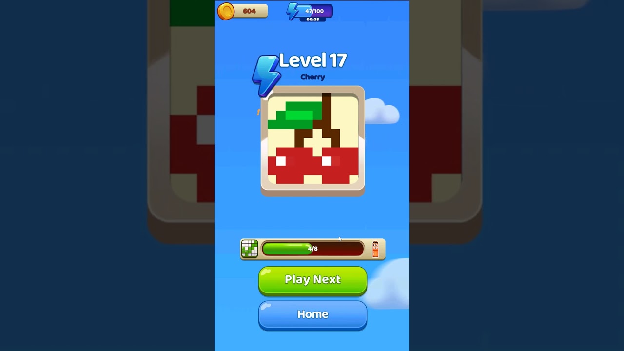 Nono Crossing Picture Nonogram level 15,16,17,18,19,20