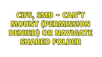 Ubuntu: cifs, smb - Can