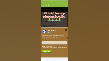 Riddle of the day answer Today zoo airdrop