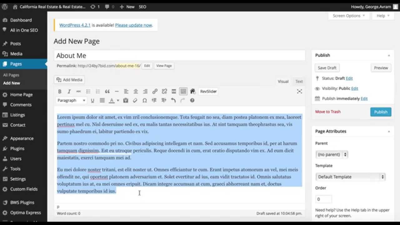 How To Create A Page In WordPress | How To Add A Page In WordPress ...