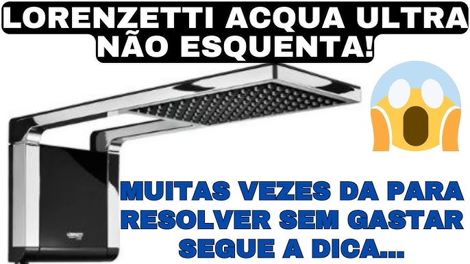 Chuveiro Ducha Acqua Duo Ultra Preto Fosco 7800W 220V Lorenzetti - Casa do  Eletricista