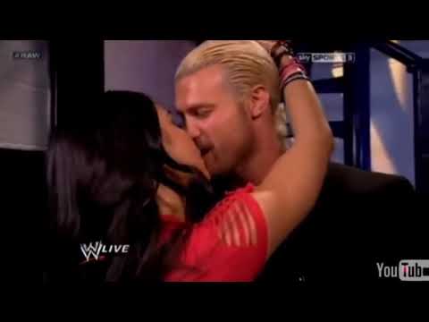 Dolph Ziggler Kiss AJ Lee, Backstage On Raw
