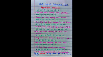 Affirmative Sentences Past Perfect Continuous Tense In Hindi Shorts Trending Shortsvideo Viral 