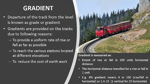 Infrastructure Engg. & Const. Tech. 2.3 (Gradients in Railways, Grade Compensation)