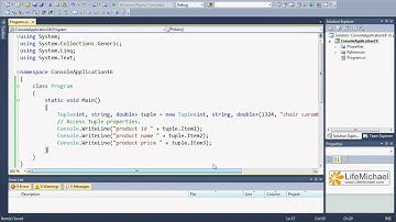 Simple Tuple Demo in C#