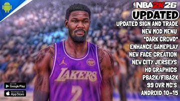 UPDATED NBA2K20-2K26 | LAKERS vs SUNS | UPDATED SIGN AND TRADE | DARK CROWD | NEW FACE CREATION |